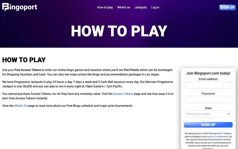 Bingoport games