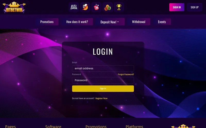 BitBetWin Casino login