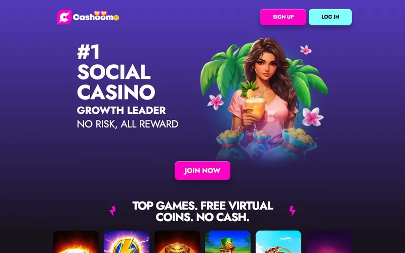 Cashoomo Casino homepage
