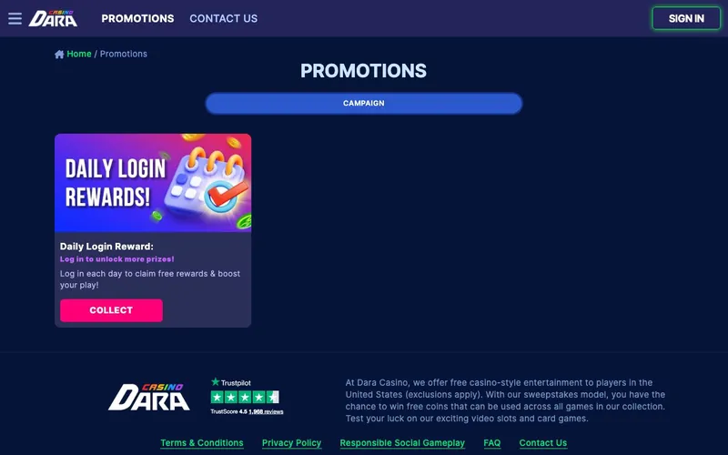 Dara Casino promotions