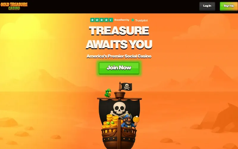 Gold Treasure Casino homepage