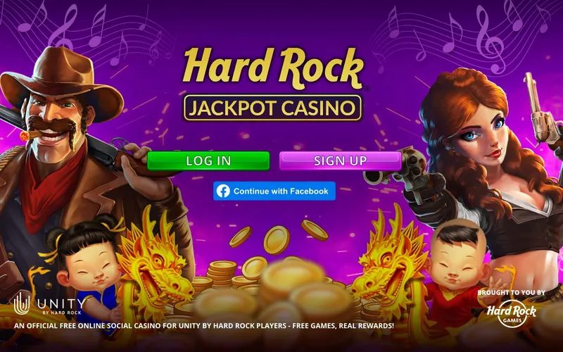 Hard Rock Social Casino homepage