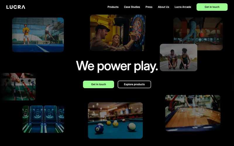 Lucra Sports homepage