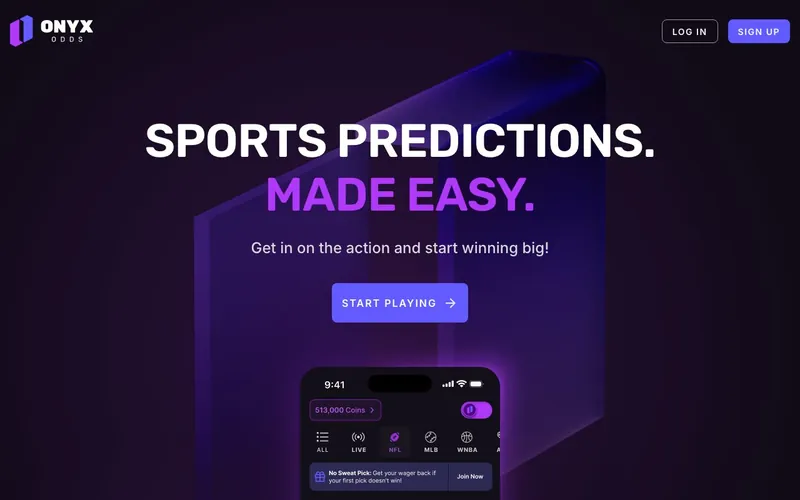Onyx Odds homepage