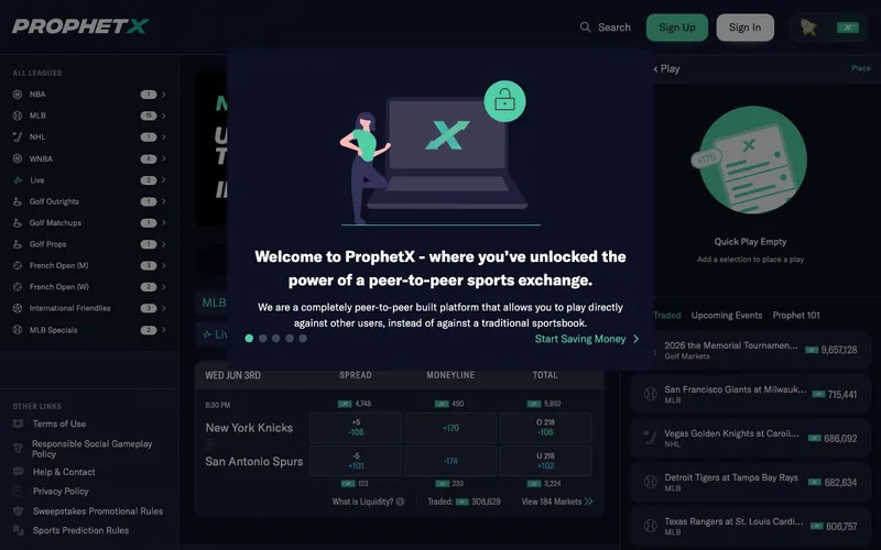 ProphetX homepage