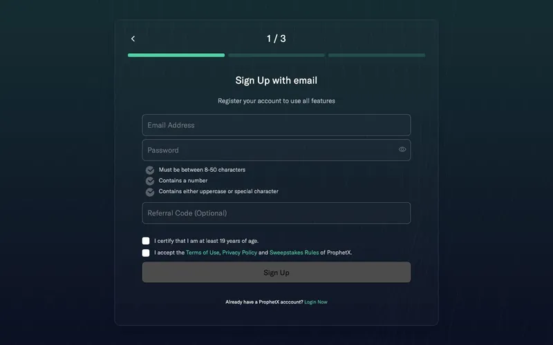 ProphetX register