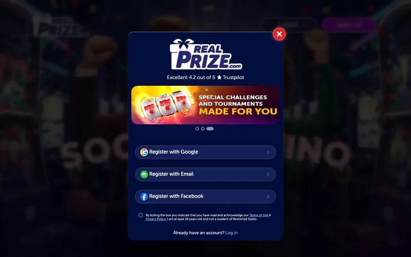 RealPrize Casino games