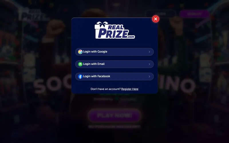 RealPrize Casino login