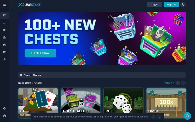 Runestake Casino homepage