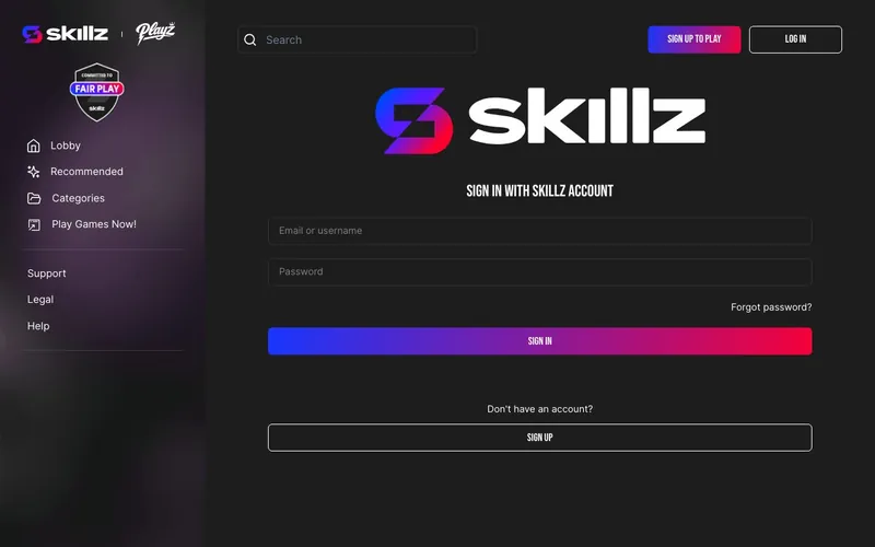 Skillz Games login