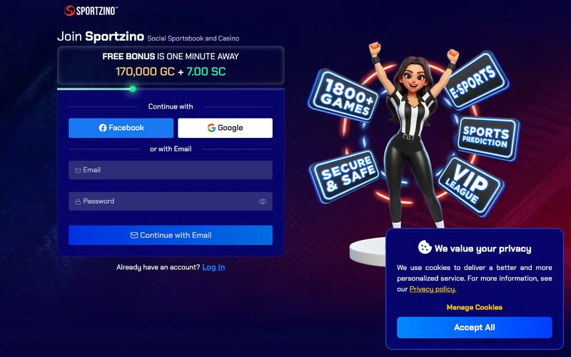 Sportzino register