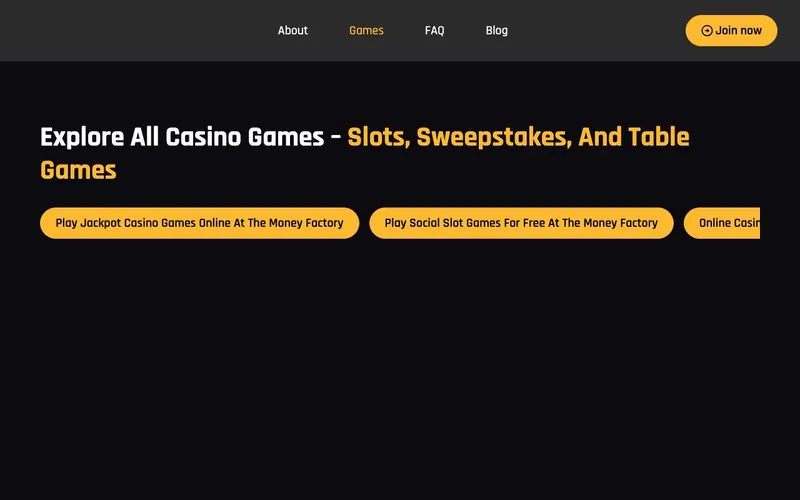 The Money Factory games
