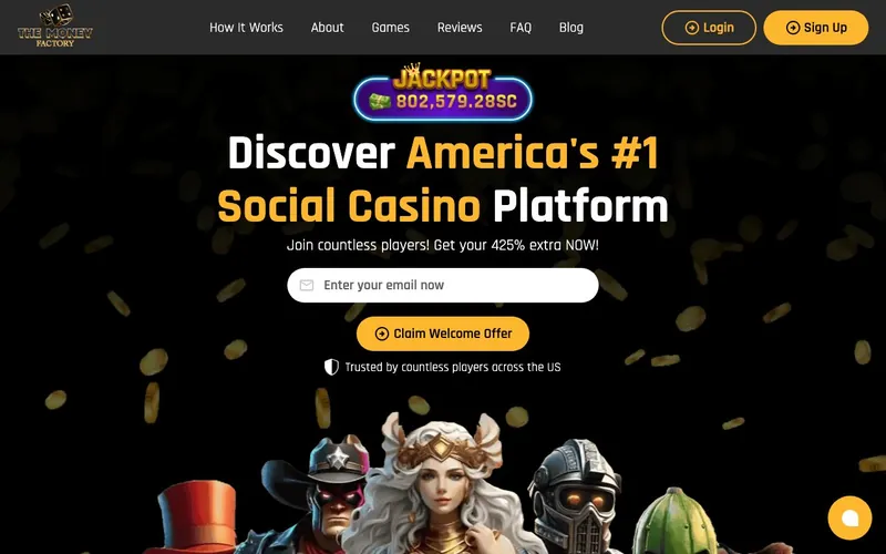 The Money Factory homepage