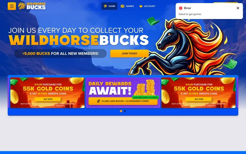 Wildhorse Bucks Casino promotions