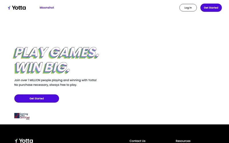 Yotta Casino homepage