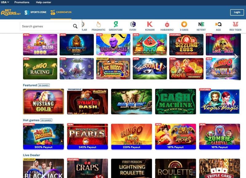 BetRivers.net Casino-Style Games BetRivers.net Casino-Style Games