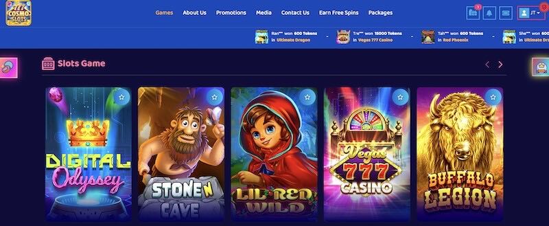 CosmoSlots Casino-Style Games