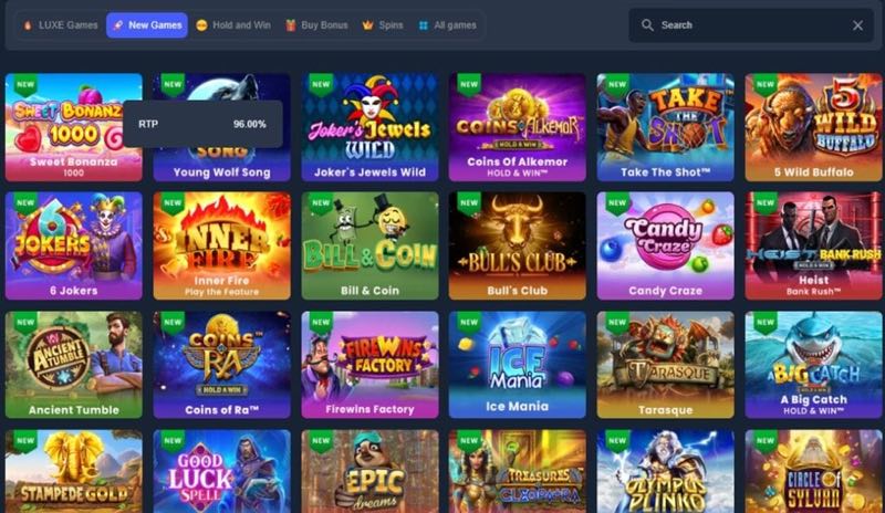 SweepLuxe Casino-Style Games